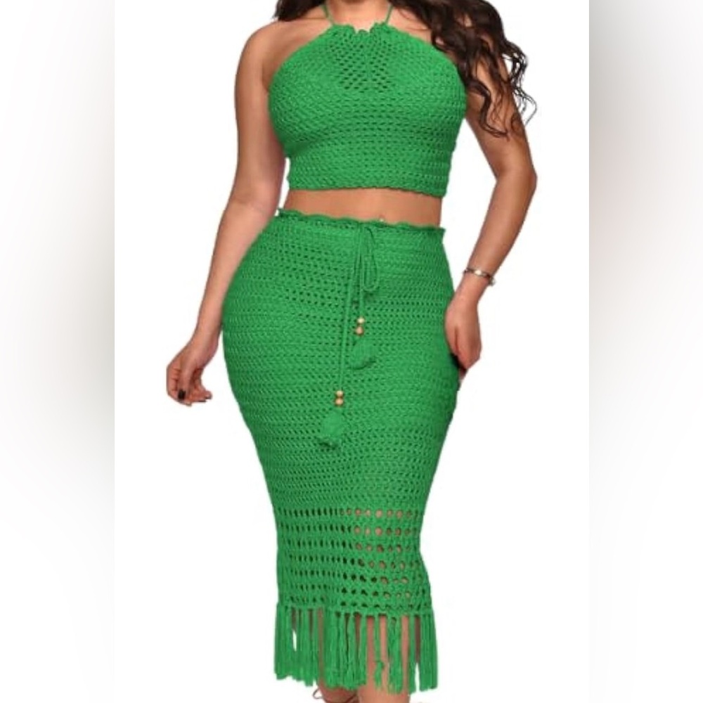 New Crotchet Skirt Set